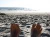 Vacances les doigts de pied en �ventail