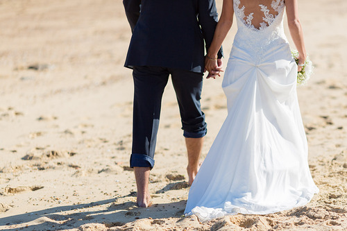 photo mariage mimbeau cap ferret - maris de dos