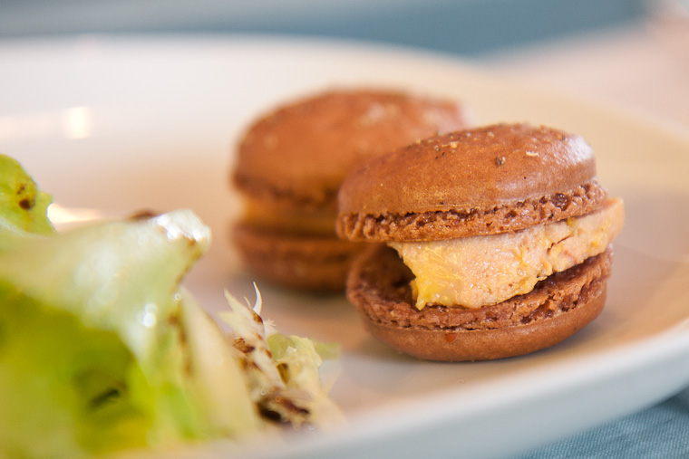 Macarons foie-gras chocolat